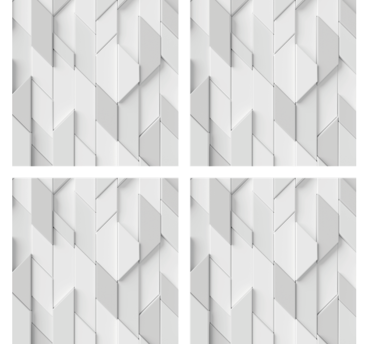 White geometric wall  texture coaster - TenStickers
