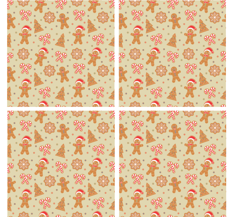 Christmas coasters festive gingerbread design - TenStickers