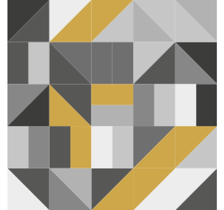 Coasters in yellow geometric block design - TenStickers