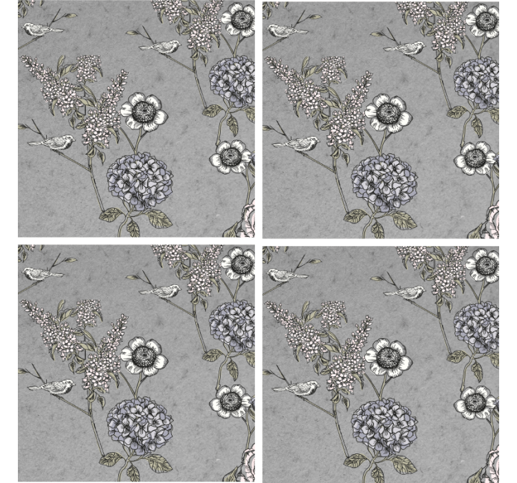 Floral textured background coasters - TenStickers