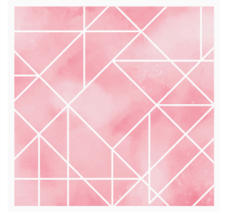Coasters with geometric pink pattern - TenStickers