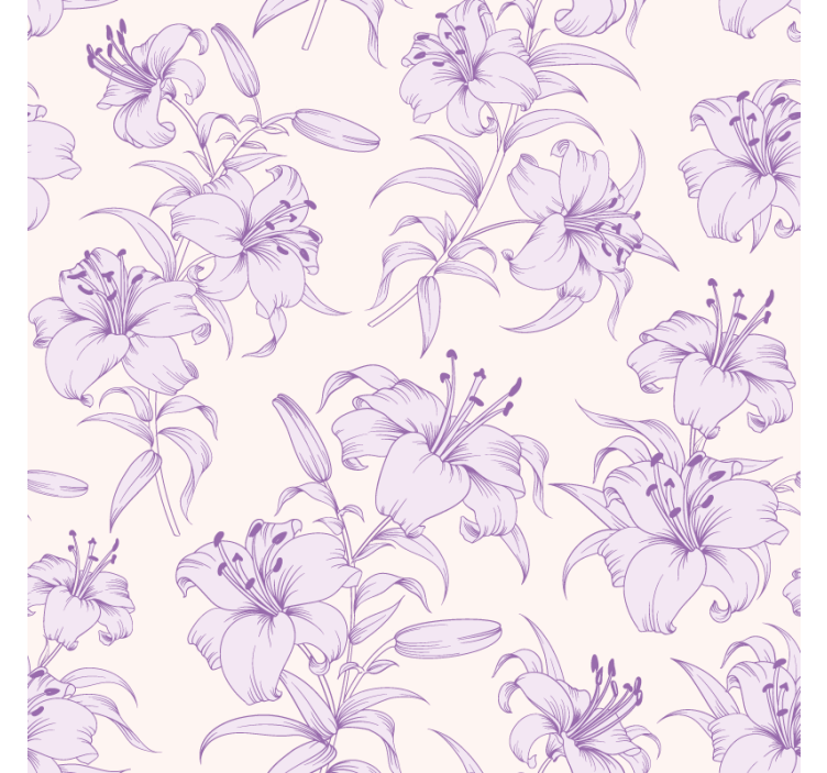 Coasters with elegant lily design - TenStickers