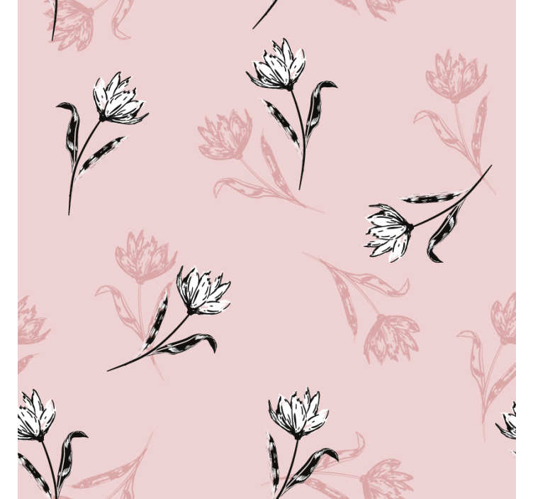 Coasters floral pattern in soft colors - TenStickers