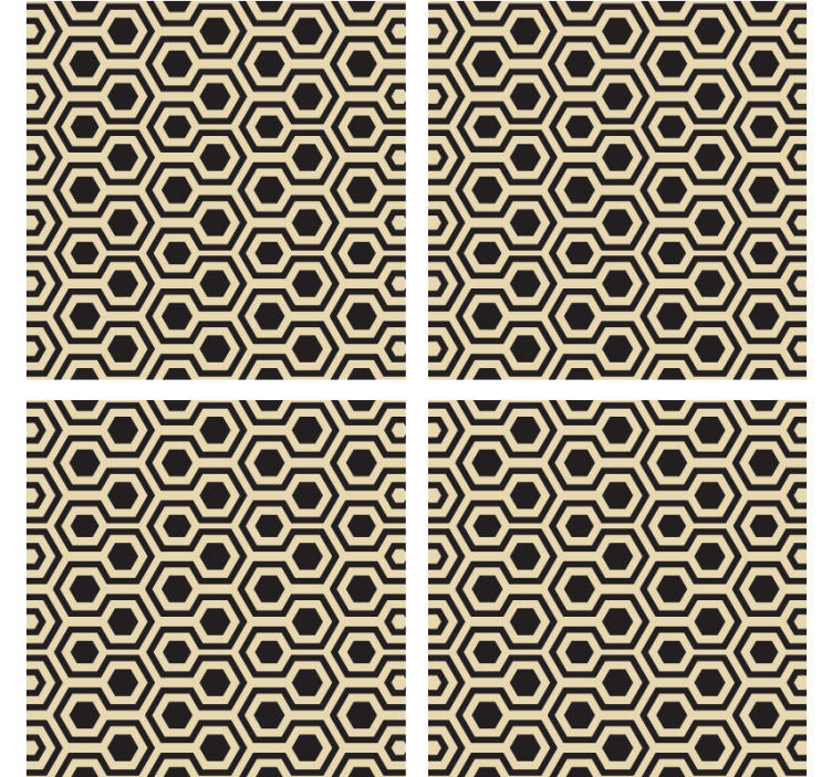 Coasters honeycomb pattern design - TenStickers