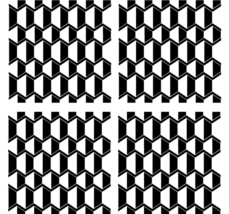 Geometric black and white motif coasters - TenStickers