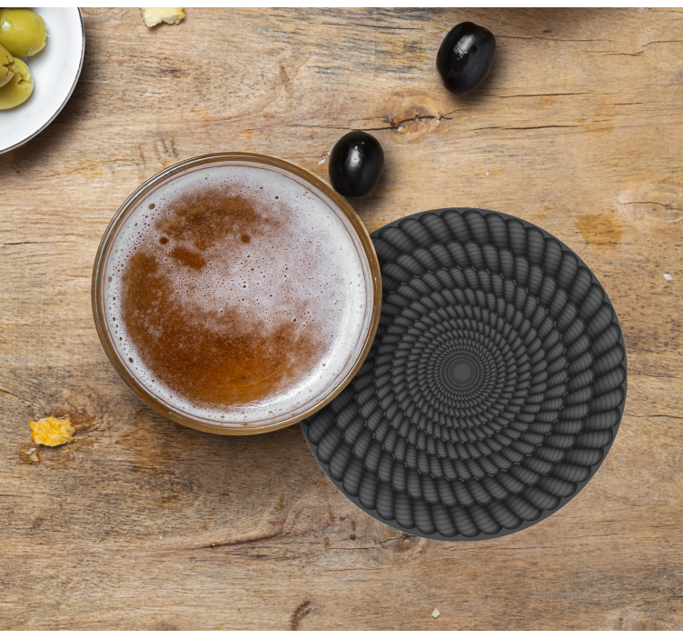 Black cordon texture coaster - TenStickers