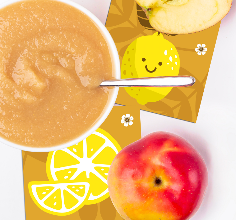 Cartoon Lemons citrus coaster - TenStickers