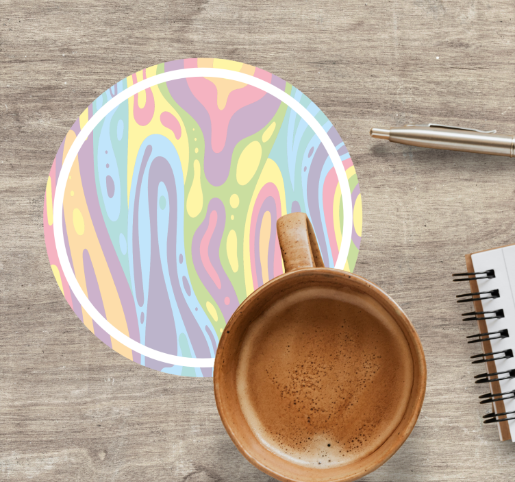 Colourful lava lamp effect modern coaster - TenStickers
