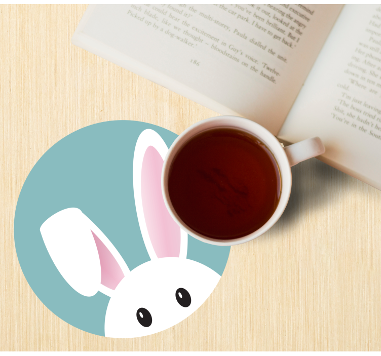 Cute bunny modern coaster - TenStickers