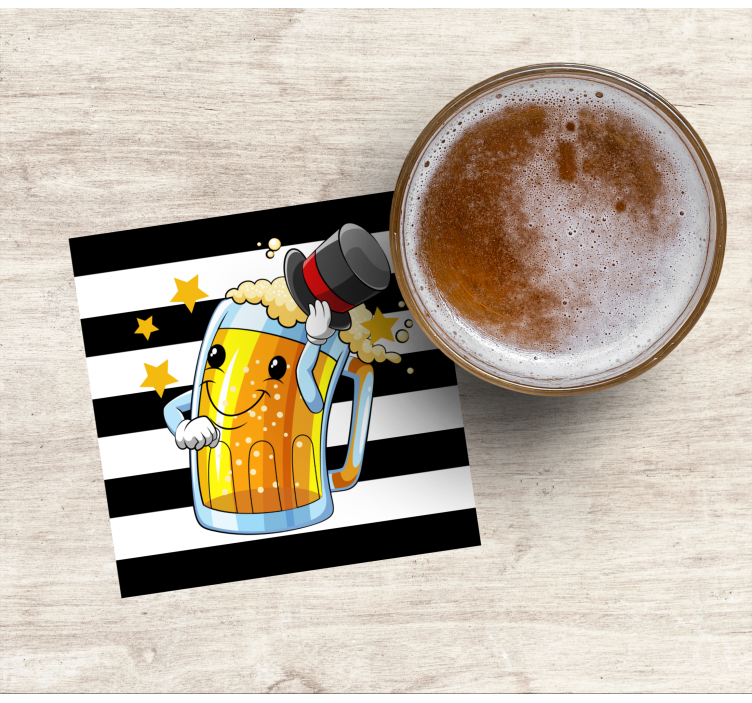 Funny Beer design beer mats - TenStickers