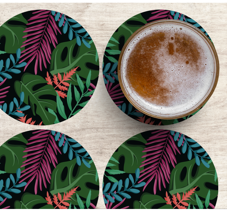 Monstera tropical jungle more coasters - TenStickers