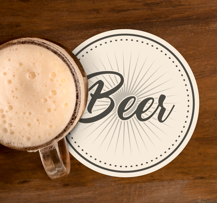 Vintage text beer vinyl mats - TenStickers