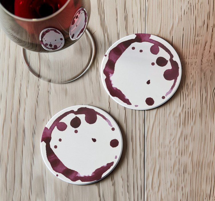 Wine stains more coasters - TenStickers
