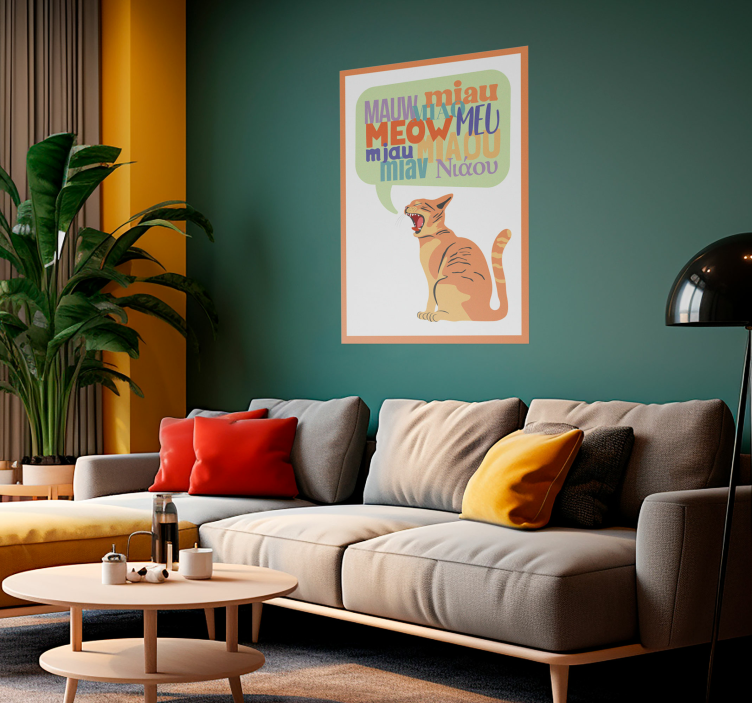 cats meow nursery poster - TenStickers
