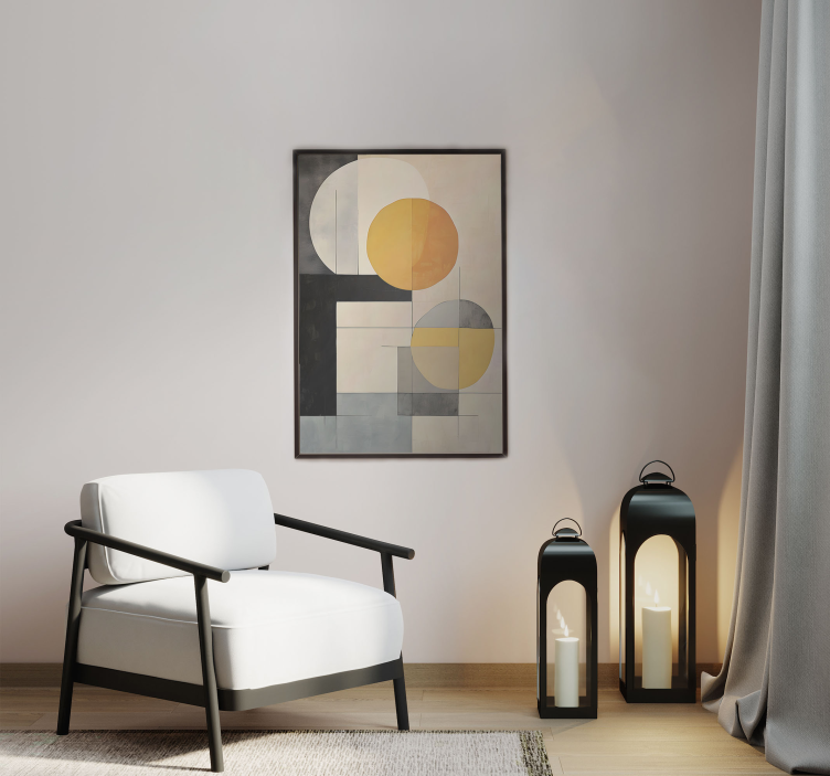 geometric shapes abstract poster - TenStickers
