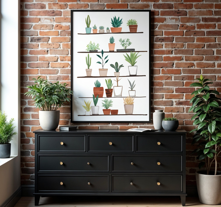 Plants artistic drawing poster - TenStickers