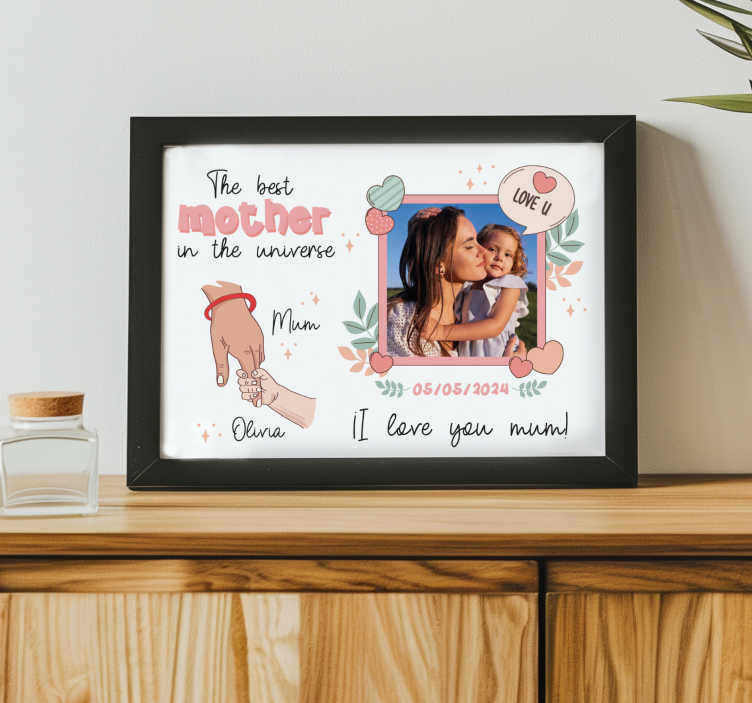 The best mother in the universe living room poster - TenStickers