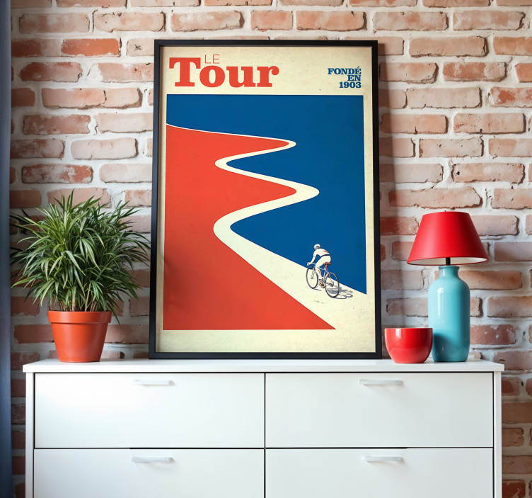 Vintage "Tour" cycling poster - TenStickers
