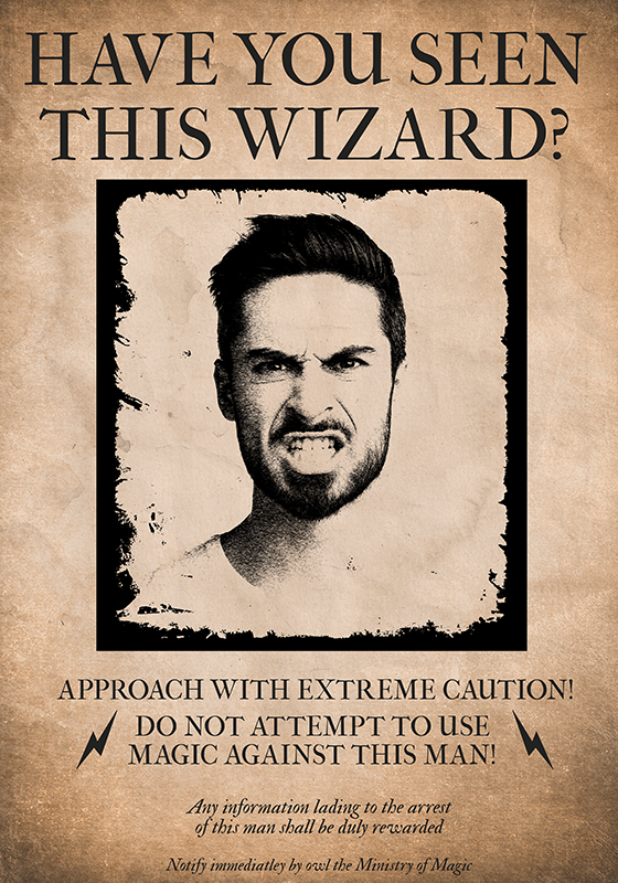 Have you seen this wizard customisable poster - TenStickers