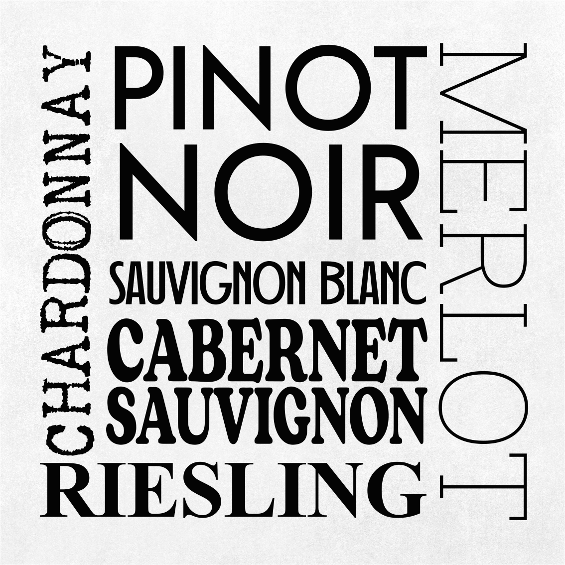 Kitchen poster wine types - TenStickers