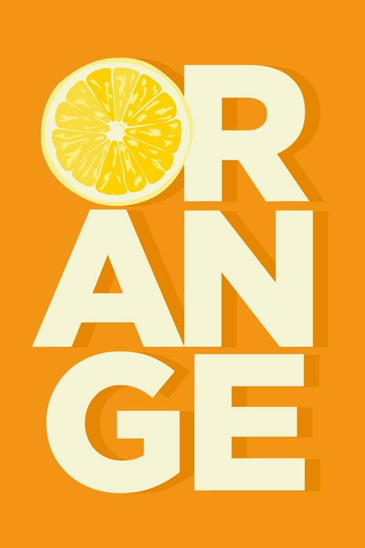 Sliced orange kitchen poster - TenStickers