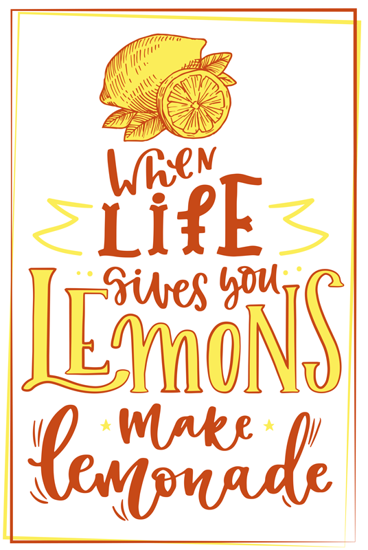 Kitchen poster life is sweet like a lemon sketch - TenStickers