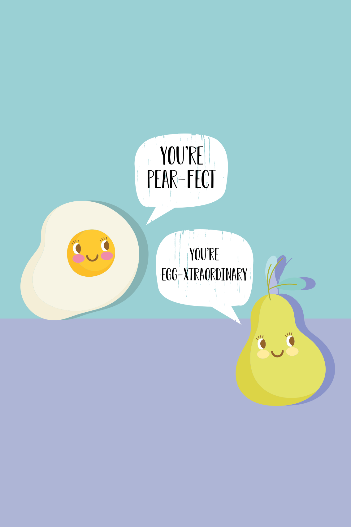 Egg-cellent pears kitchen poster - TenStickers