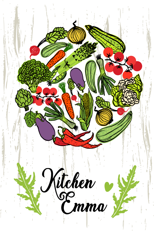Kitchen poster fresh vegetables for your kitchen - TenStickers