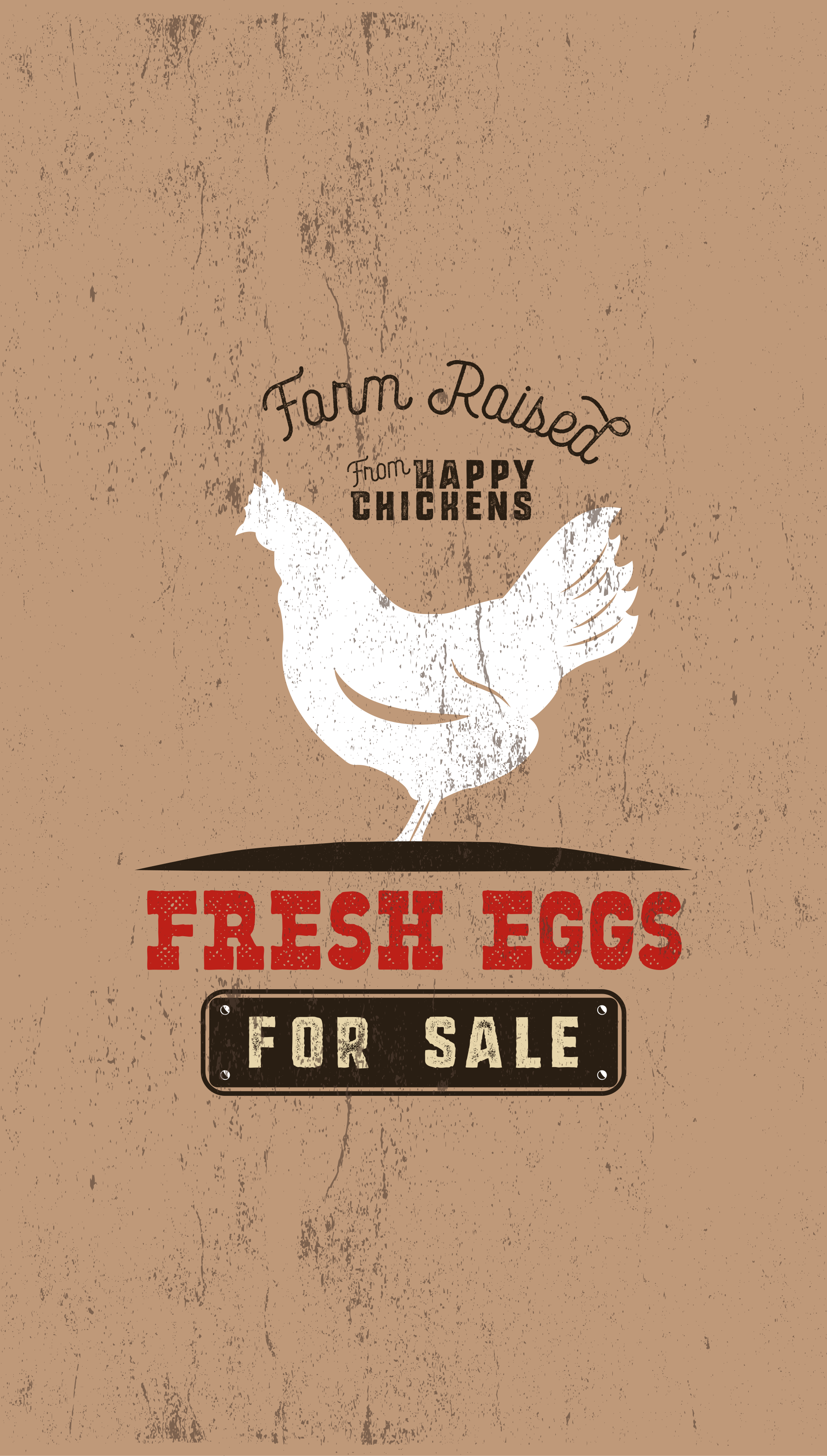 Kitchen poster fresh white chicken eggs - TenStickers