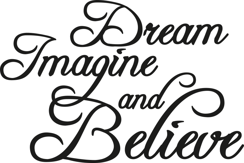 Dream imagine believe office poster - TenStickers