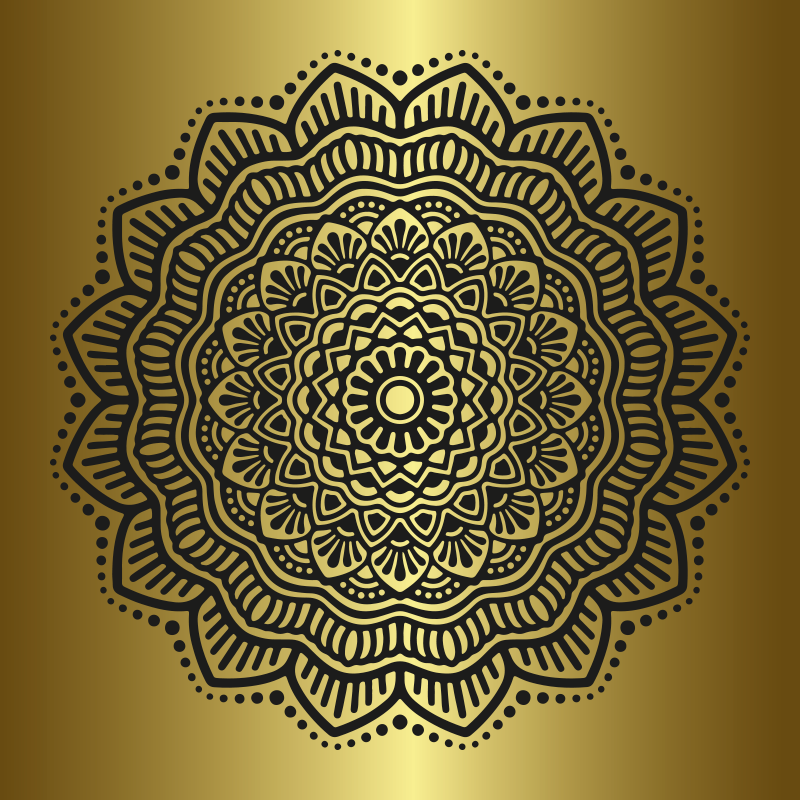 Living room poster with mandala design - TenStickers