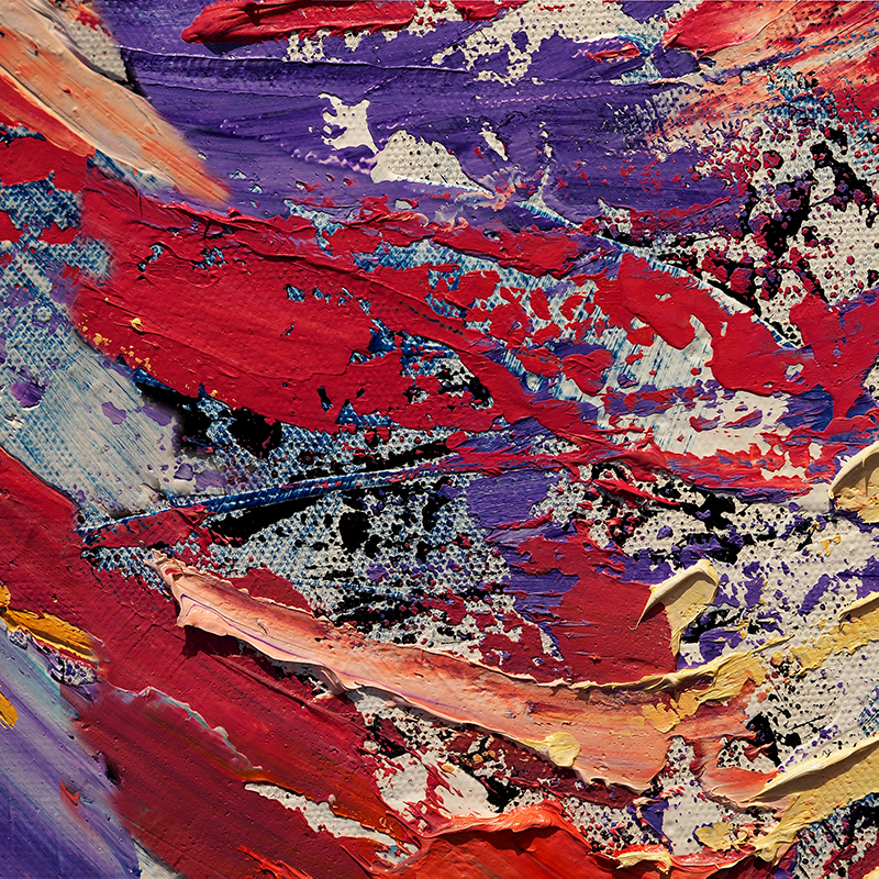 Living room poster splash of colors painting - TenStickers