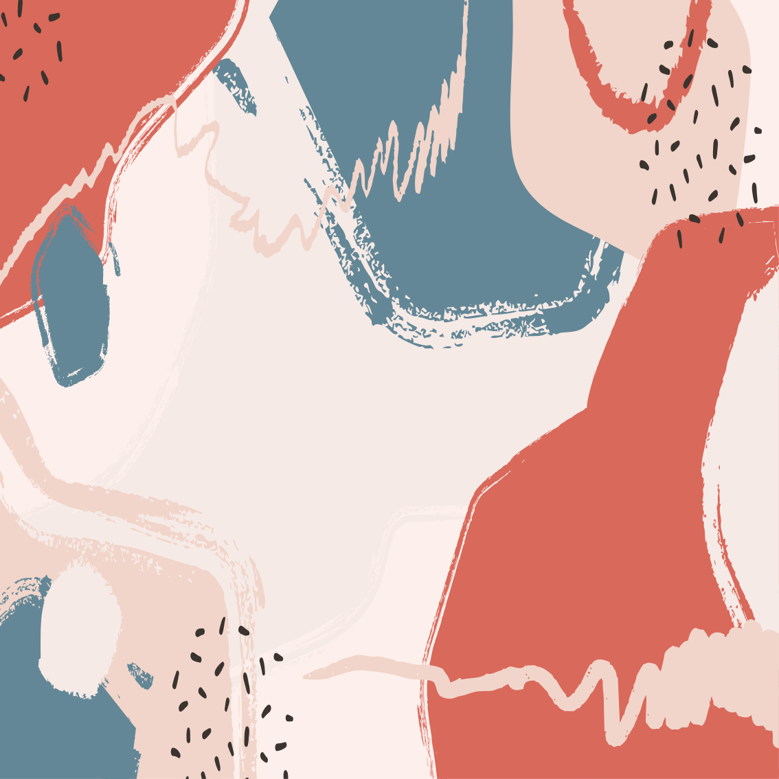 Living room poster with abstract art designs - TenStickers