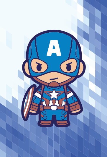Nursery poster blue superhero art print - TenStickers