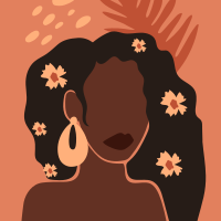 Flower poster aesthetic abstract woman artwork - TenStickers