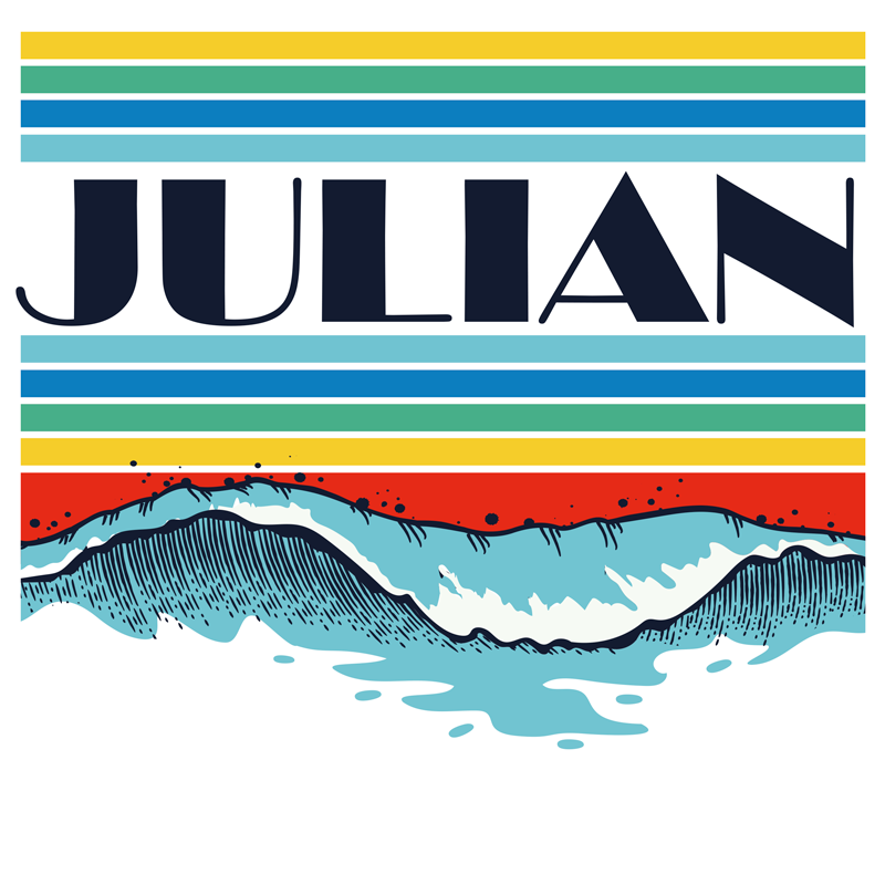 Teenager poster for custom name seascape - TenStickers