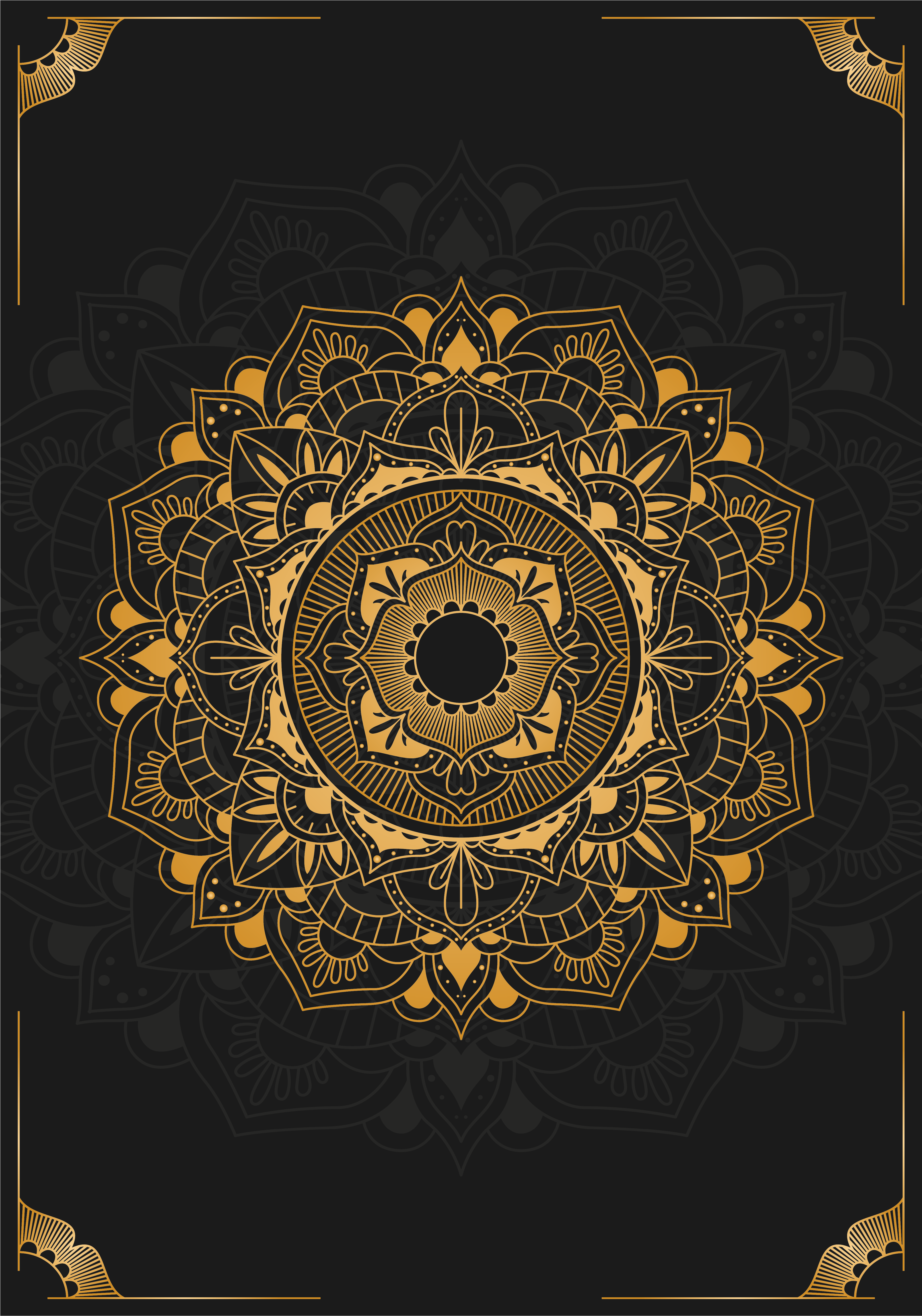 Black mandala butterfly poster - TenStickers