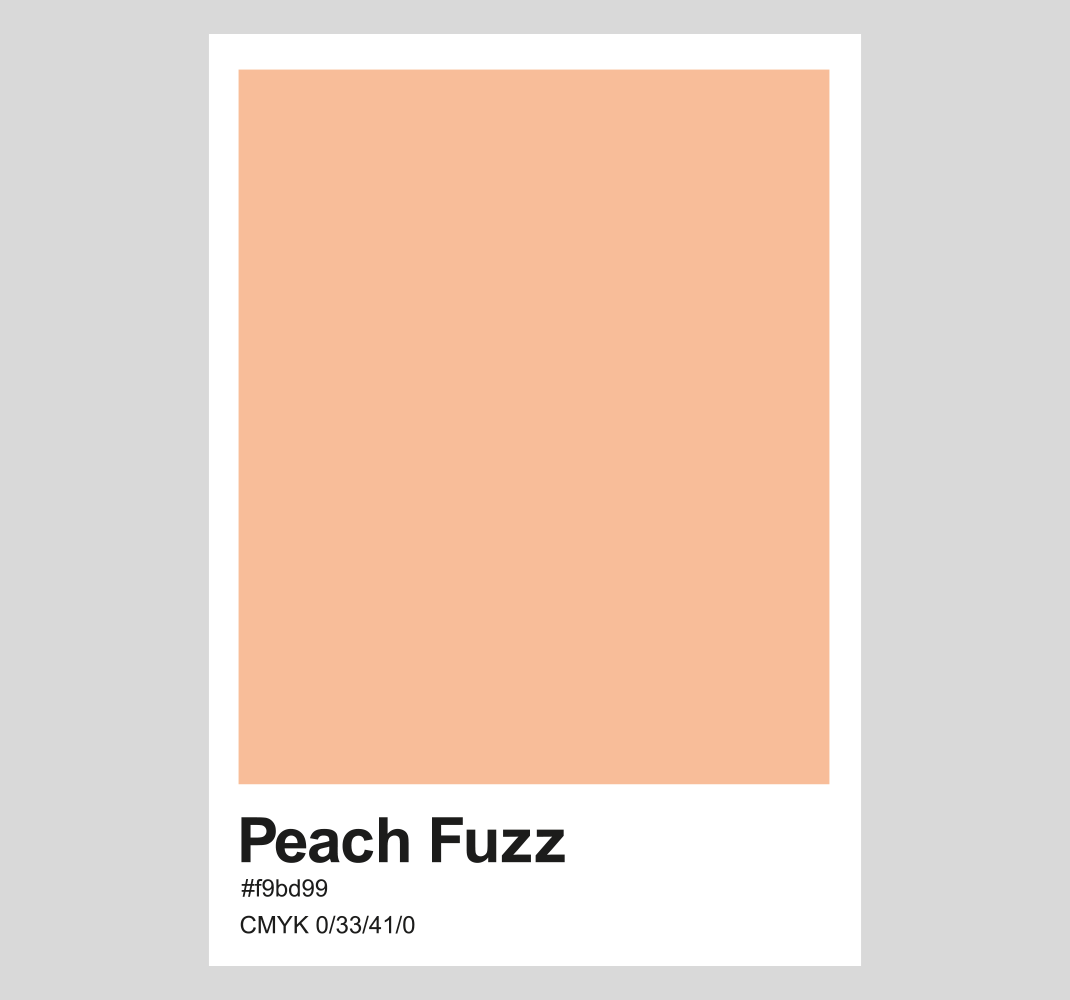 peach fuzz poster - TenStickers