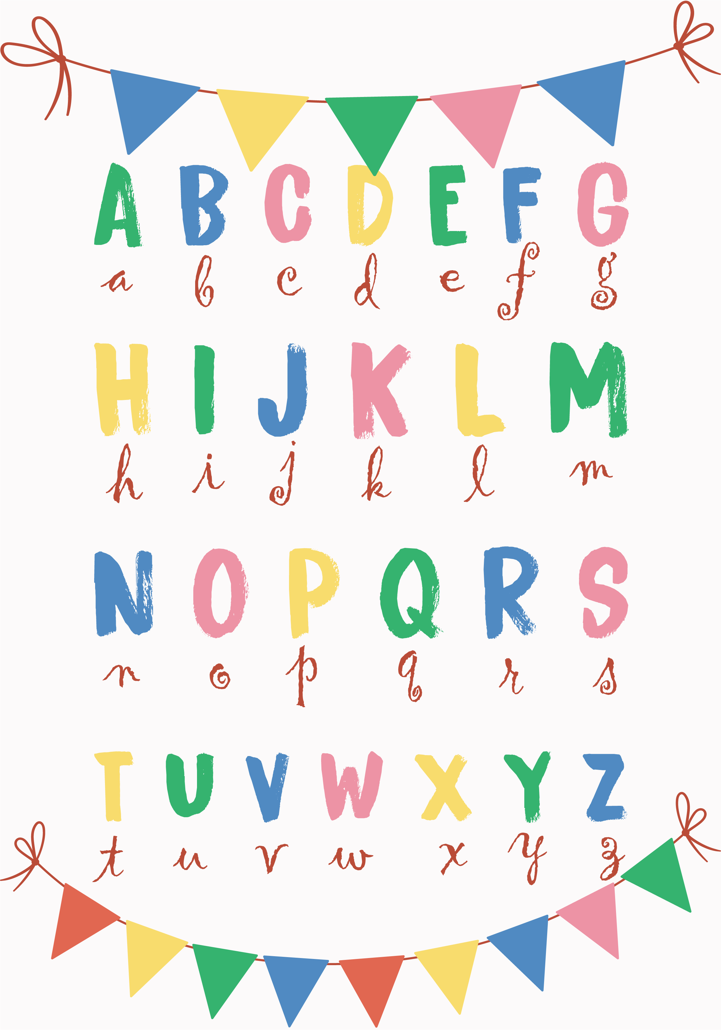capital and low alphabet nursery poster - TenStickers