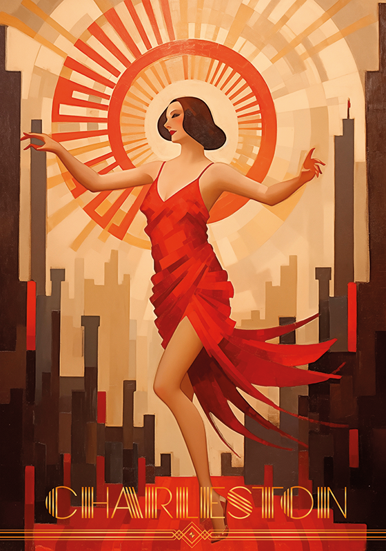 Charleston Art Déco poster - TenStickers