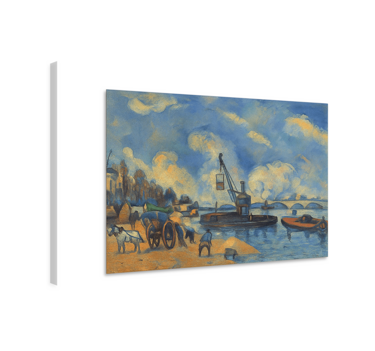The Seine at Bercy canvas art - TenStickers