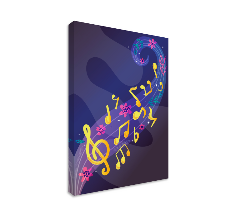 Melodic Flourish music canvas art - TenStickers