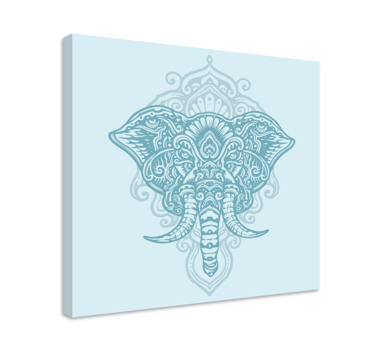 Elephant mandala canvas wall art - TenStickers