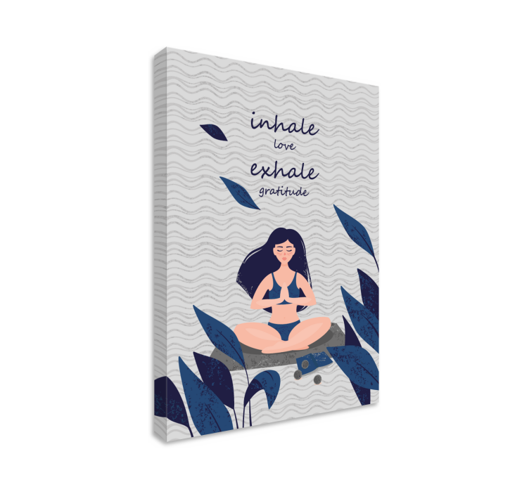 Quote canvas for meditative breathing calm - TenStickers