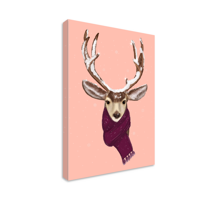 Stag canvas charming deer portrait - TenStickers