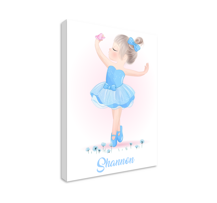 Blue Personalised Dancer wall Print - TenStickers