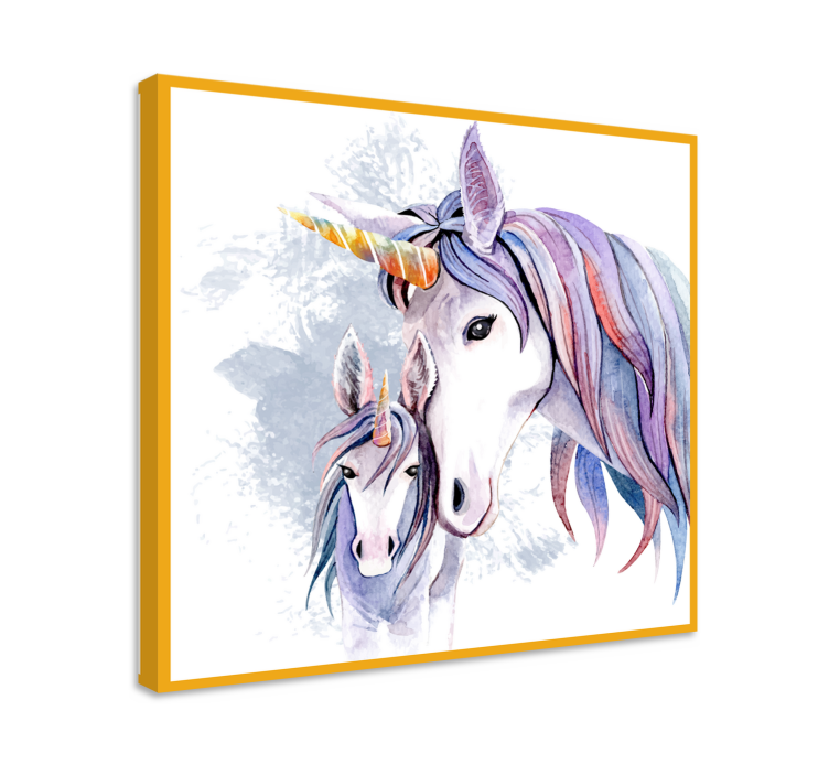 Mother and daughter unicorn wall print - TenStickers