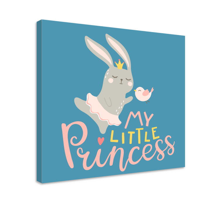 Stag canvas cute bunny princess artwork - TenStickers