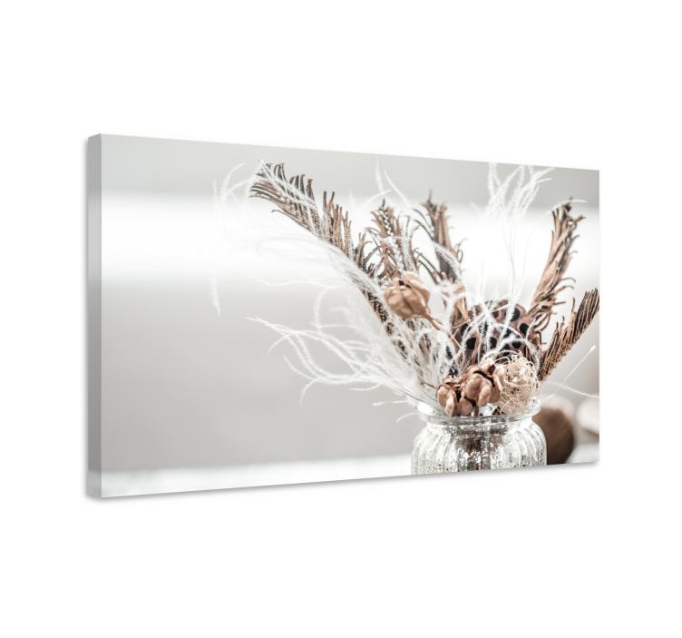 Flowers canvas dried floral arrangement - TenStickers