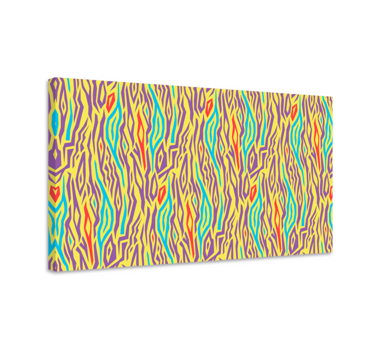 Geometric canvas with abstract colorful lines - TenStickers